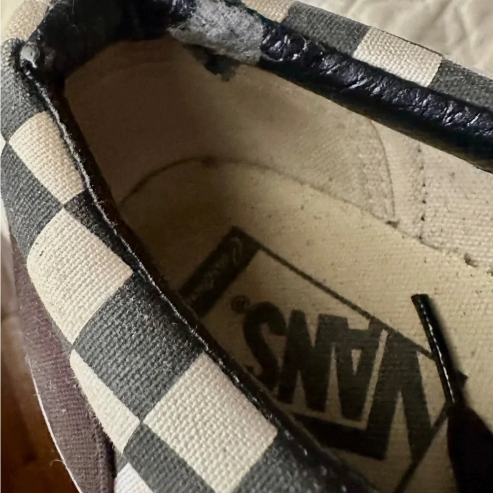 VANS ERA Black and White Checkerboard with Black Toe CUSTOMS Men’s 11 - Picture 10 of 10